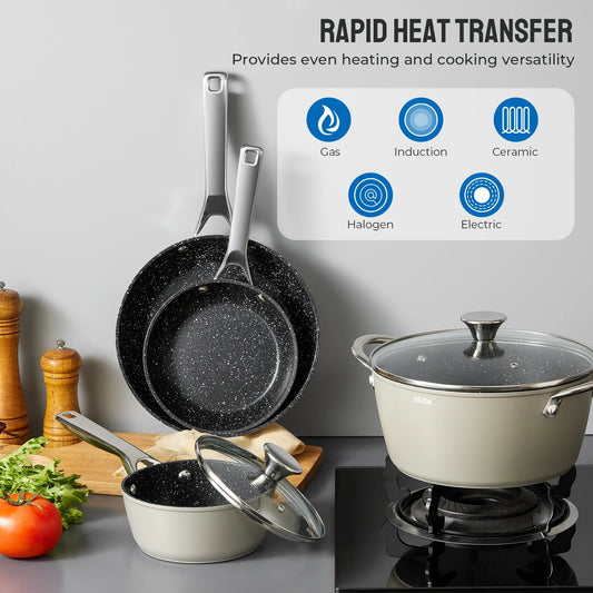 Nonstick Pots & Pans Set for Induction