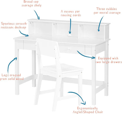 Kids Wooden Study Desk and Chair
