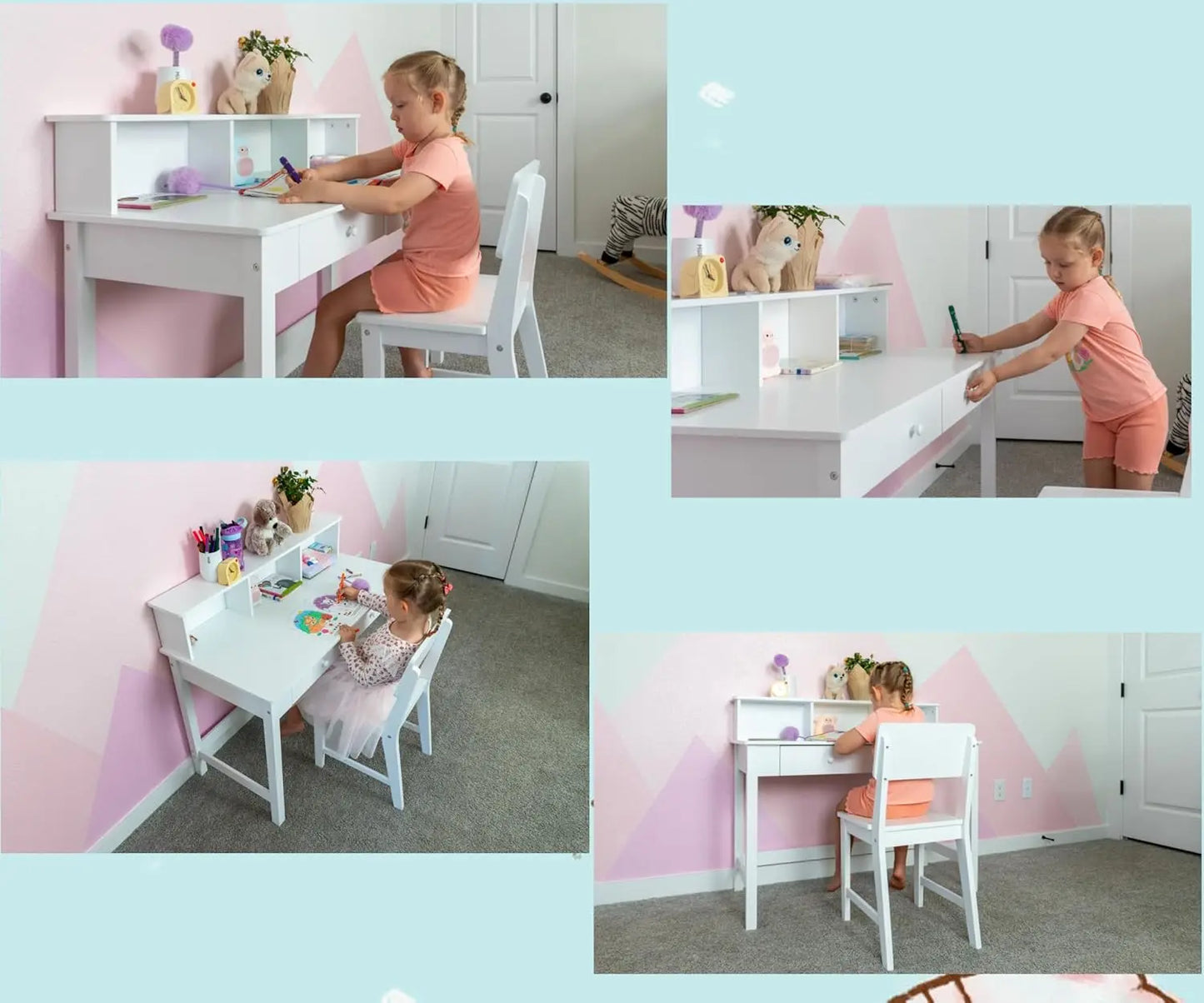 Kids Wooden Study Desk and Chair