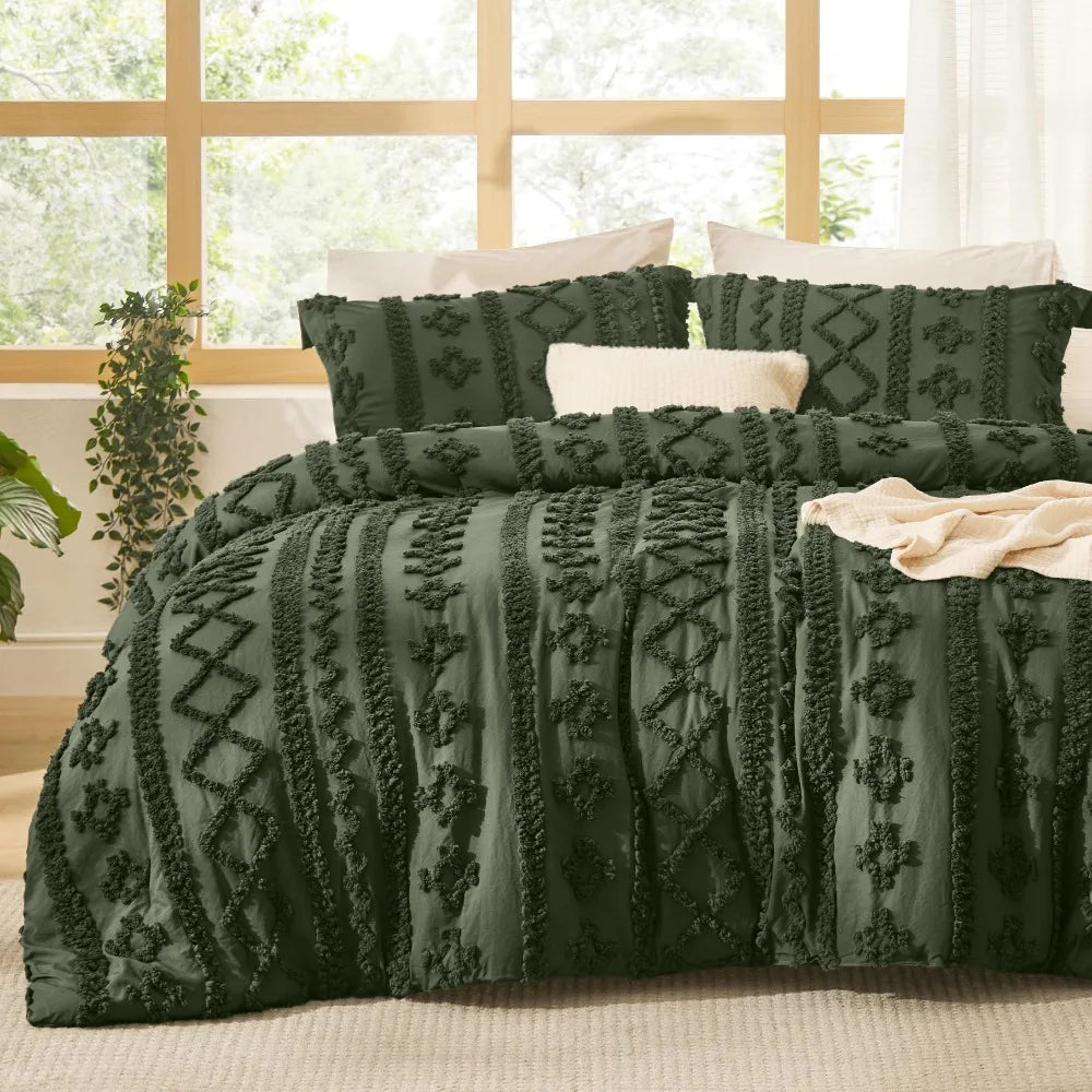 Bedsure Tufted Boho Comforter Set