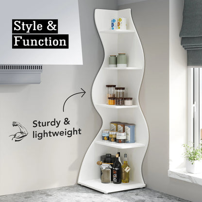 5 Tier Corner Shelf, Bookshelf, Plant Stand