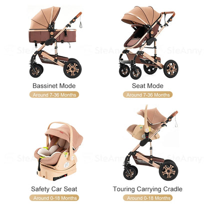 3 in 1 Baby Stroller, Pram With Base
