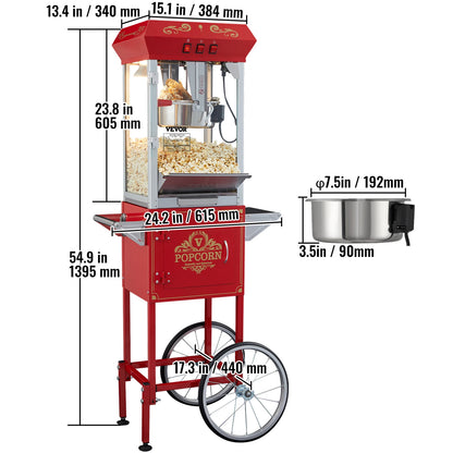 Electric Popcorn Maker  with Scoop Spoon