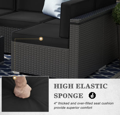 Patio Furniture Set with 44" Propane Gas Fire Pit Table