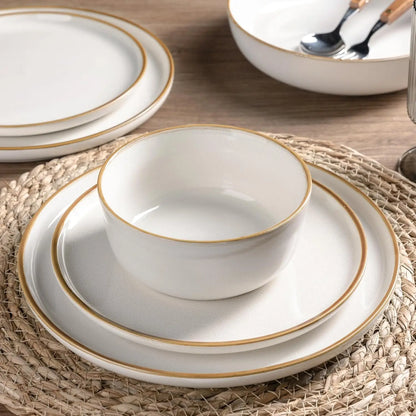 12 Piece Stoneware Dinnerware Set for 4