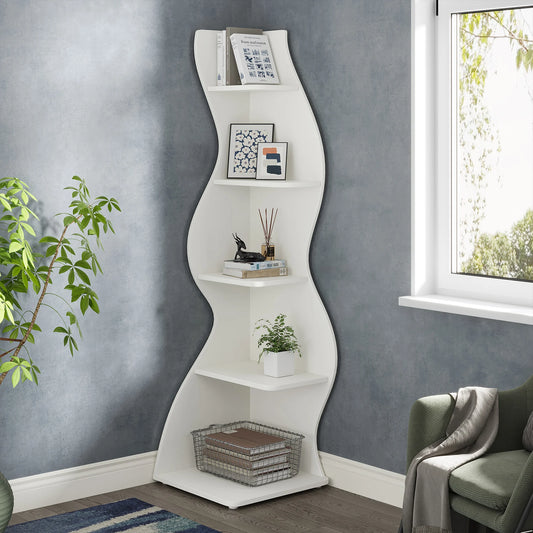 5 Tier Corner Shelf, Bookshelf, Plant Stand