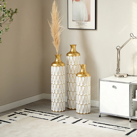 Floor Metal Vase 3-piece Set