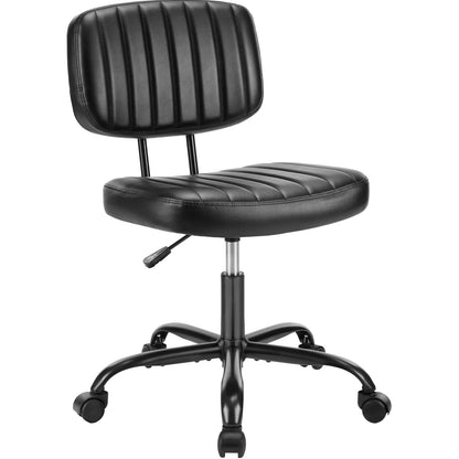 Armless Office Desk Chair Lumbar Support