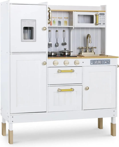 Kids Upright Wooden Kitchen Toy Playset