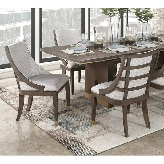 9-Piece Dining Set with Extension Table and 8 Armchairs